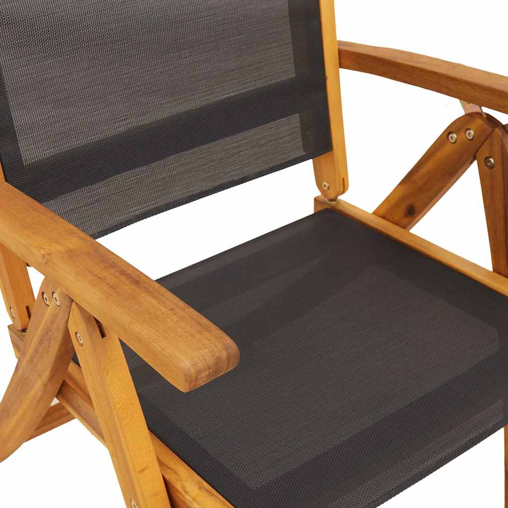 7-dijelni vrtni blagovaonski set od drva bagrema i tekstilena