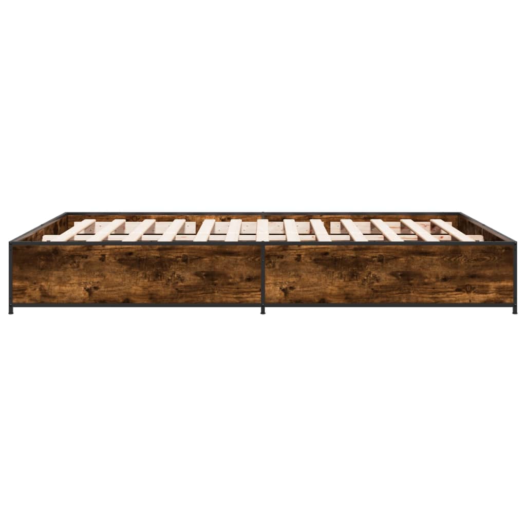 Okvir kreveta boja hrasta 120x200 cm konstruirano drvo i metal