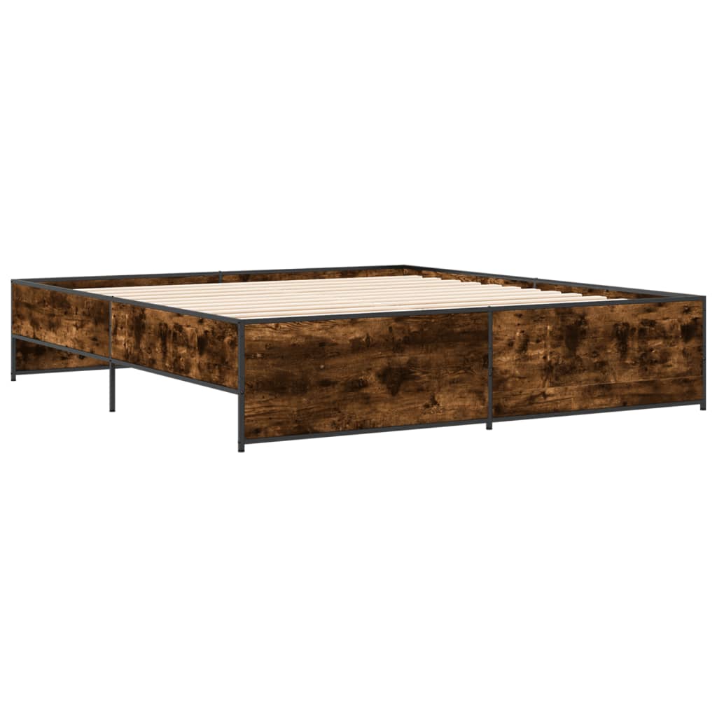 Okvir kreveta boja hrasta 180x20 cm konstruirano drvo i metal
