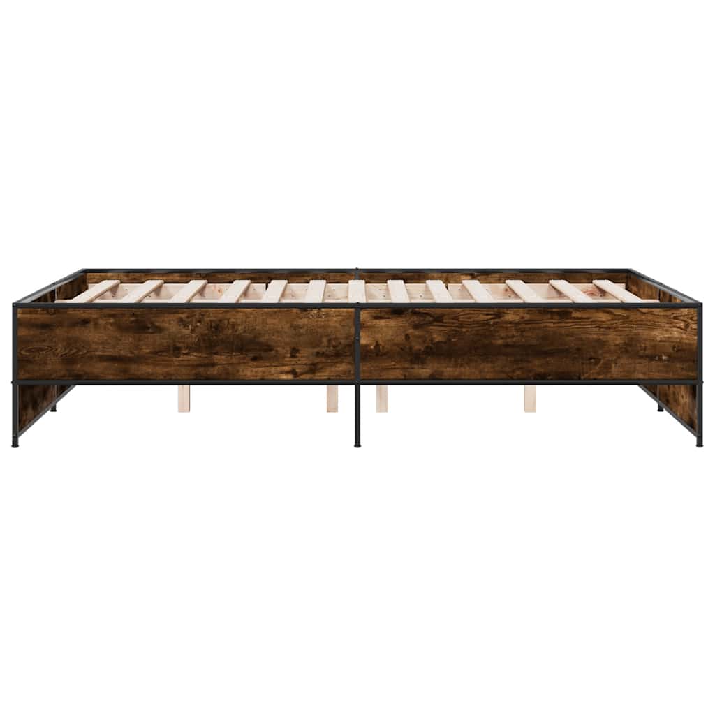 Okvir kreveta boja hrasta 120x200 cm konstruirano drvo i metal