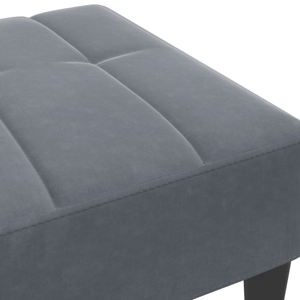 Tabure tamnosivi 77x55x31 cm baršunasti