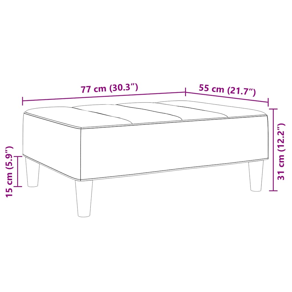 Tabure žuti 77x55x31 cm baršunasti