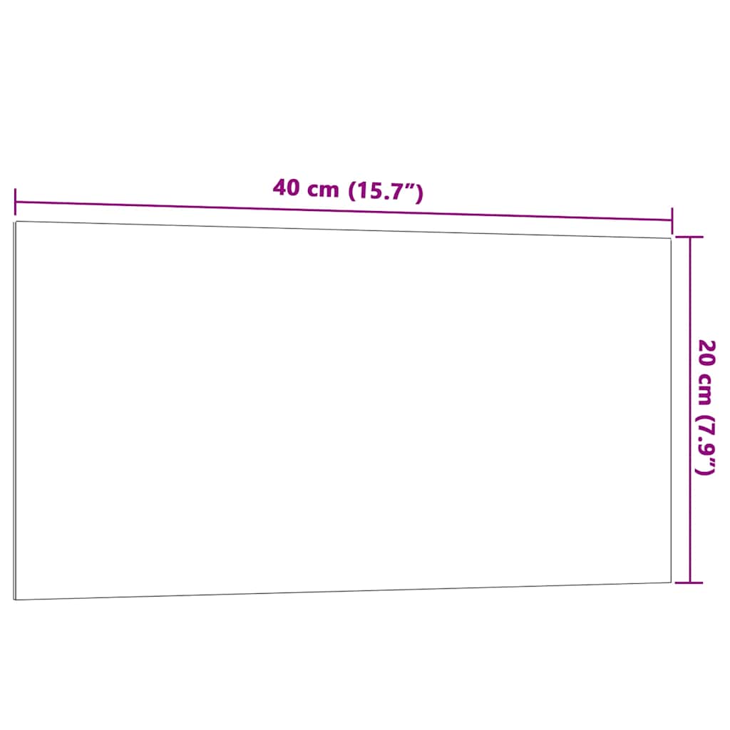 Zidna magnetna ploča bijela 40 x 20 cm od kaljenog stakla