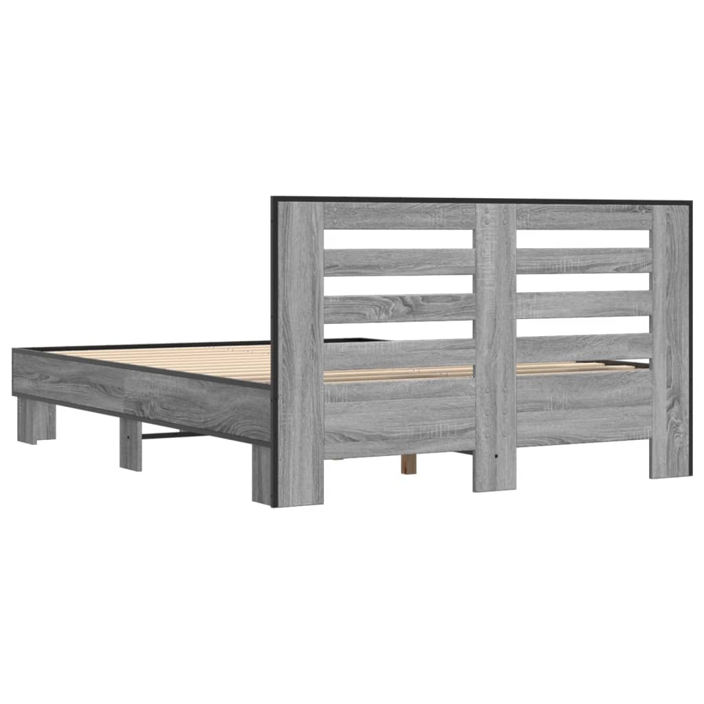 Okvir kreveta boja hrasta 120x200 cm konstruirano drvo i metal