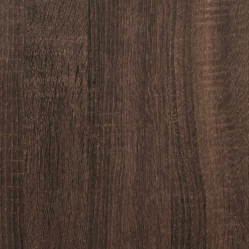 Okvir za krevet smeđi hrast 140x190cm konstruirano drvo i metal