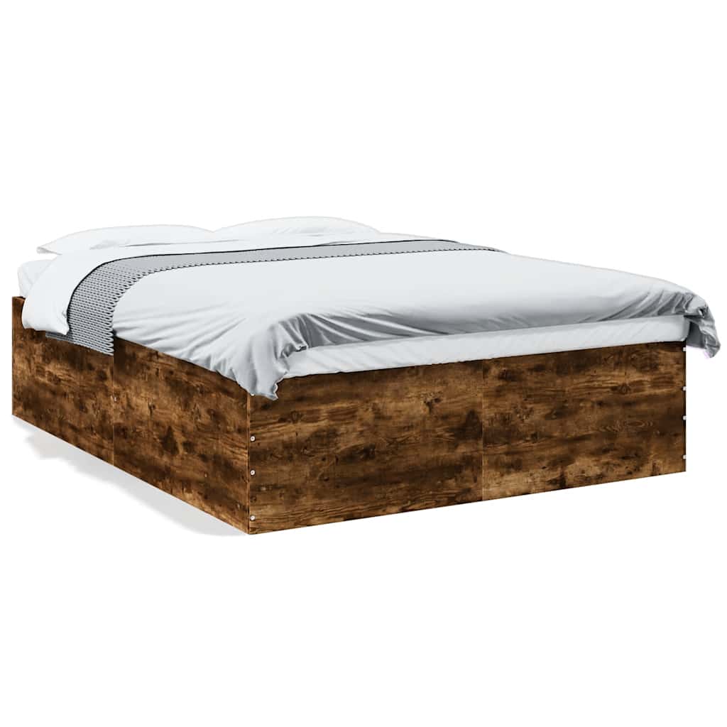 Okvir za krevet boja hrasta 150 x 200 cm konstruirano drvo