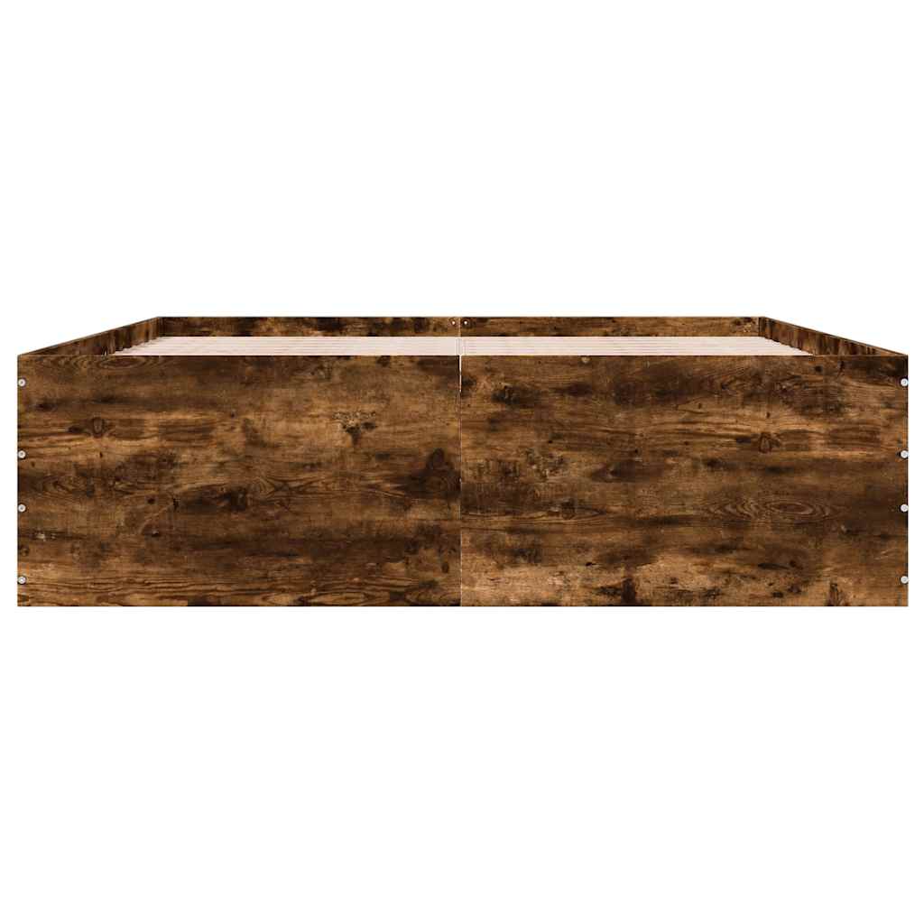 Okvir za krevet boja hrasta 150 x 200 cm konstruirano drvo