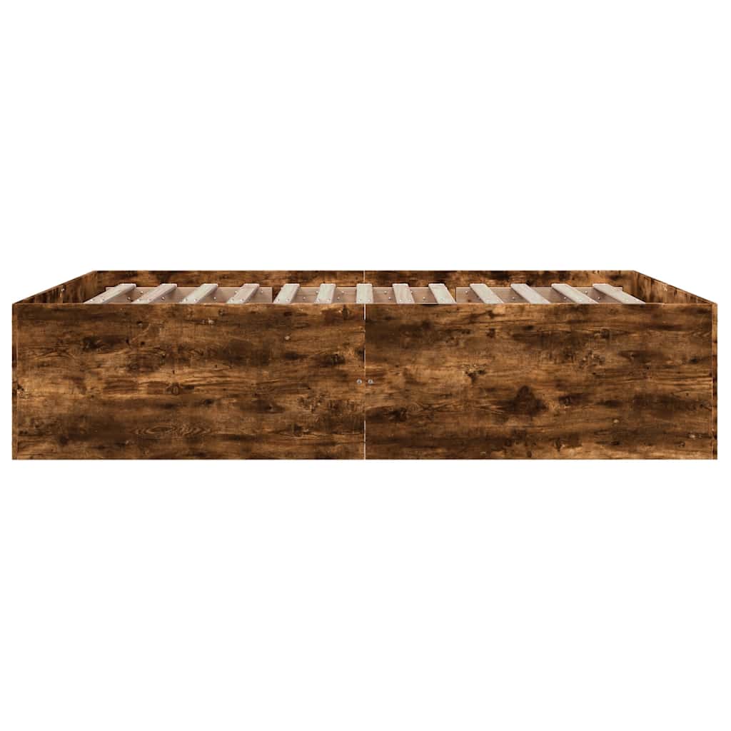 Okvir za krevet boja hrasta 150 x 200 cm konstruirano drvo