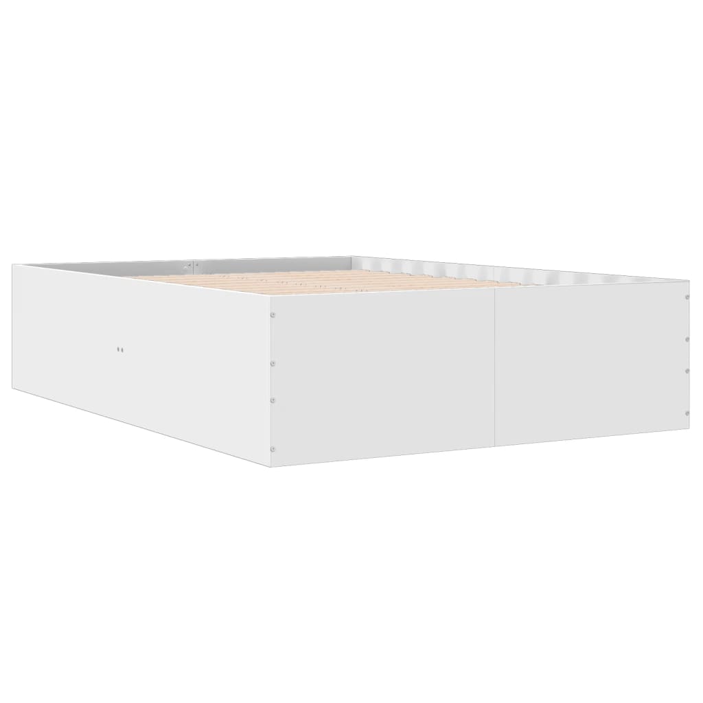 Okvir za krevet bijeli 120 x 200 cm konstruirano drvo