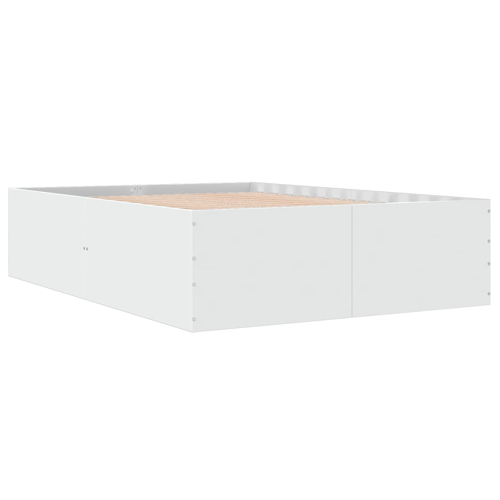 Okvir za krevet bijeli 120 x 200 cm konstruirano drvo