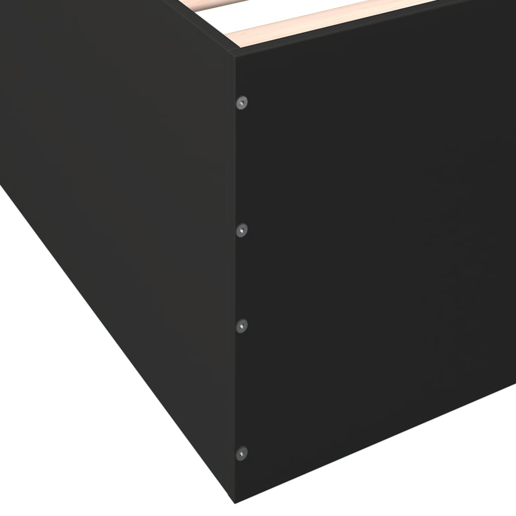 Okvir za krevet crni 140x190 cm konstruirano drvo