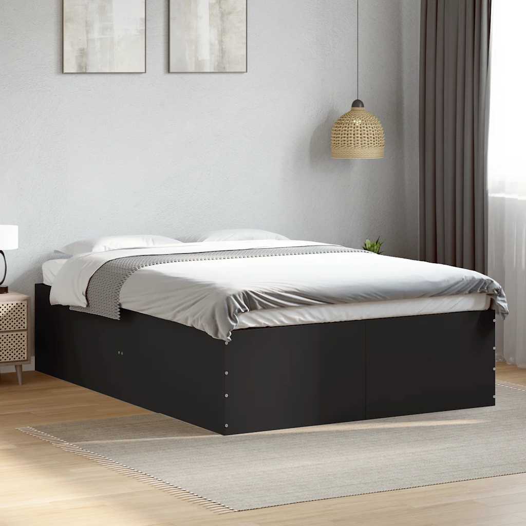 Okvir za krevet crni 120x190 cm konstruirano drvo