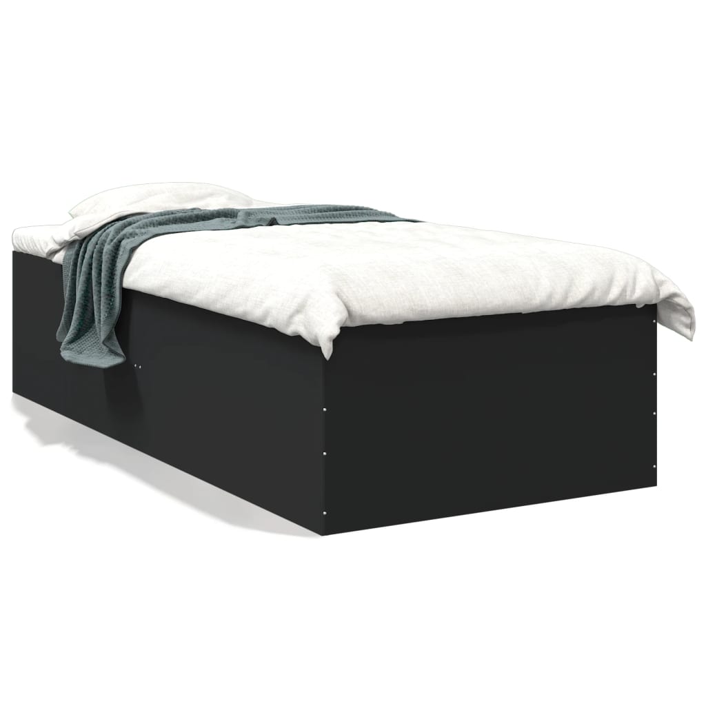 Okvir za krevet crni 100x200 cm konstruirano drvo