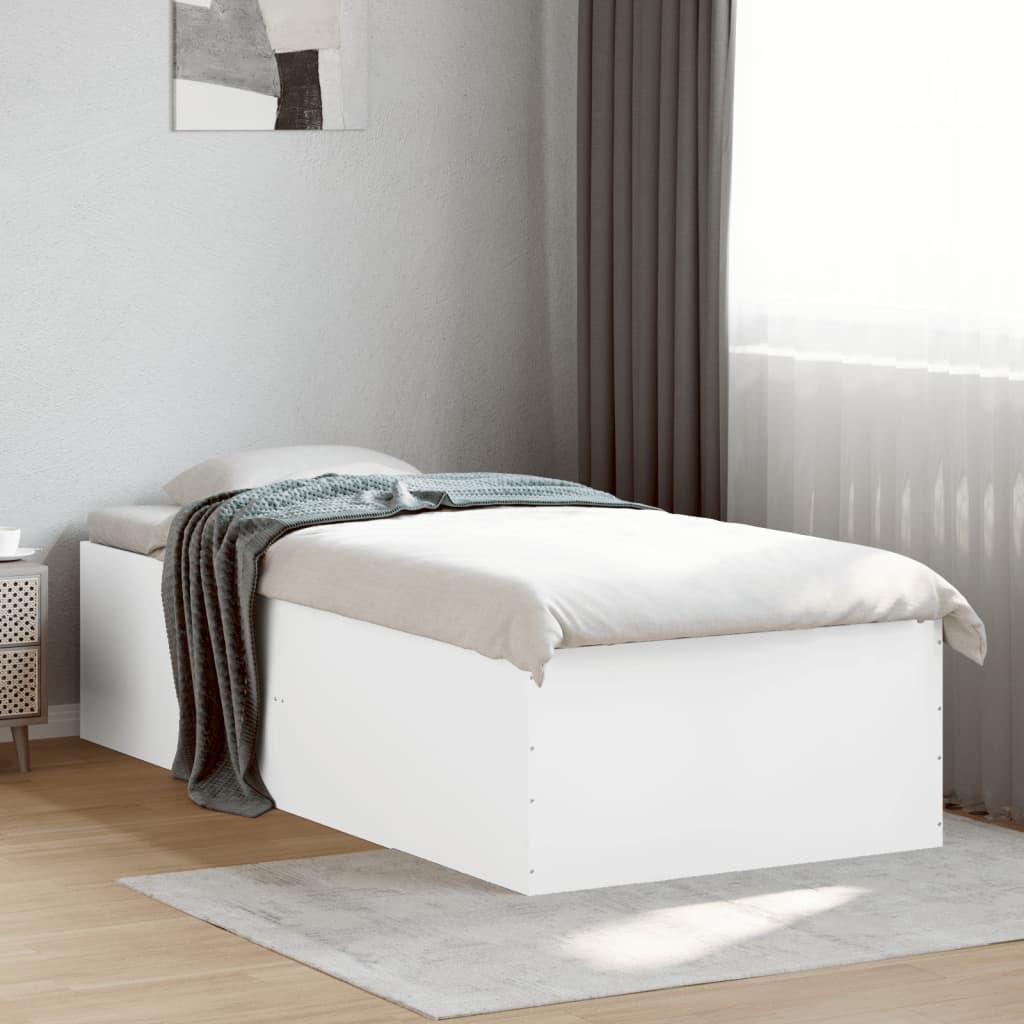 Okvir za krevet bijeli 90x200 cm konstruirano drvo