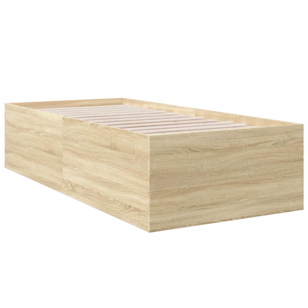Okvir za krevet boja hrasta 90x200 cm konstruirano drvo