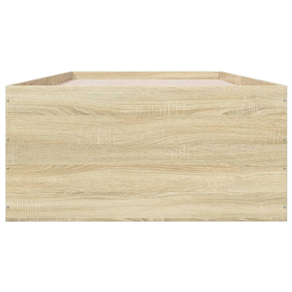 Okvir za krevet boja hrasta 90x200 cm konstruirano drvo