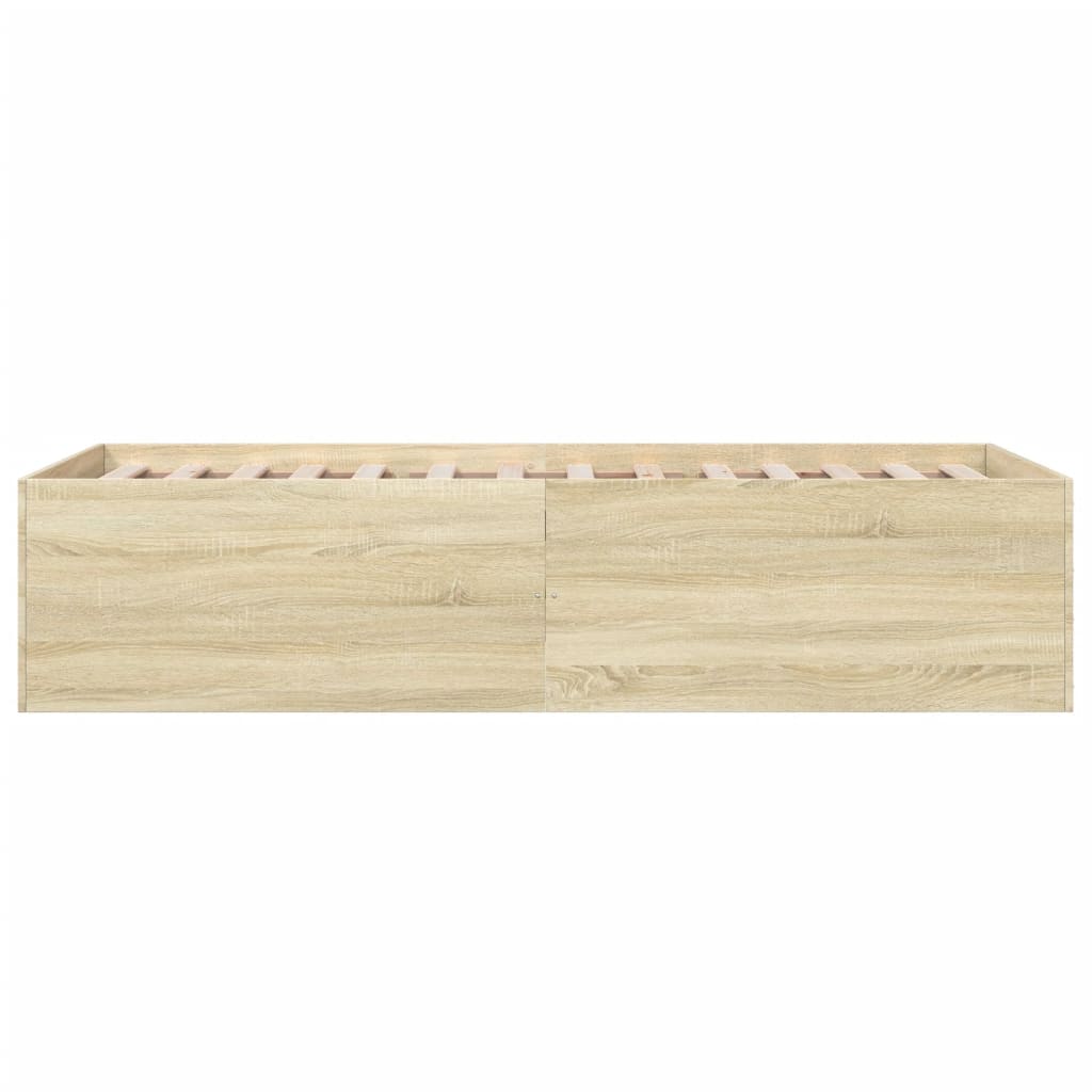 Okvir za krevet boja hrasta 90x200 cm konstruirano drvo