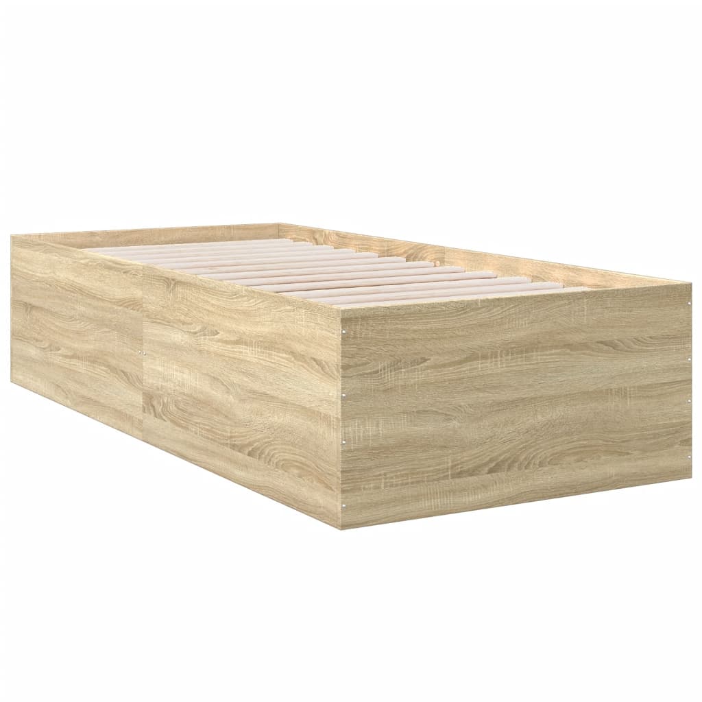 Okvir za krevet boja hrasta 90x200 cm konstruirano drvo