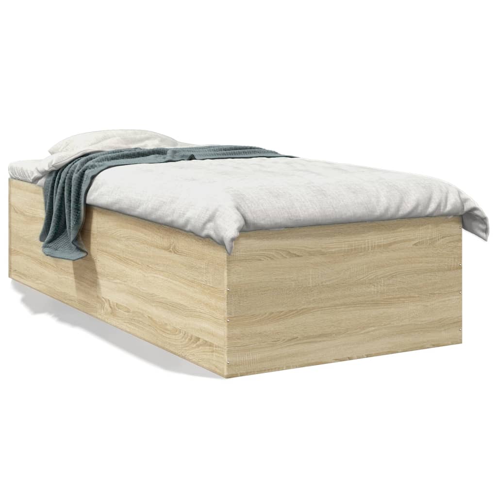 Okvir za krevet boja hrasta 75x190 cm od konstruiranog drva