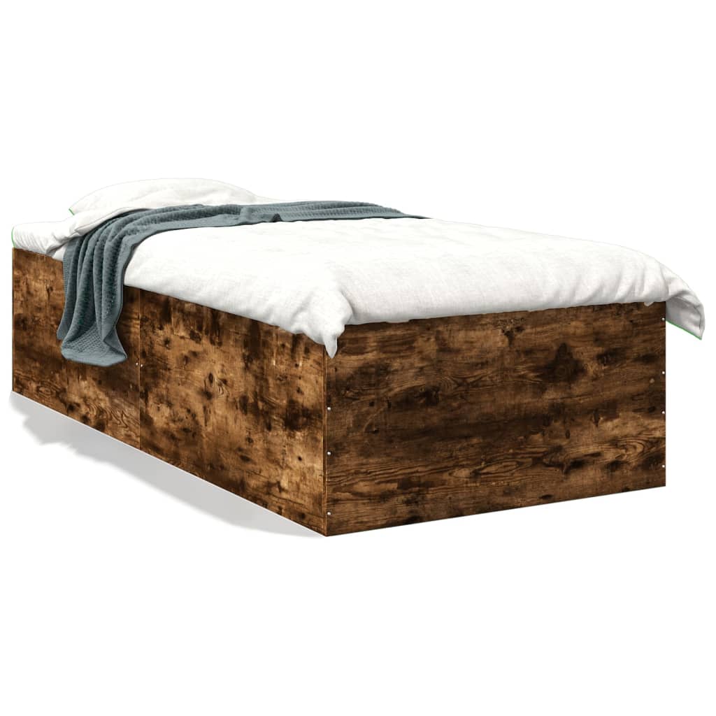 Okvir za krevet boja hrasta 75x190 cm konstruirano drvo
