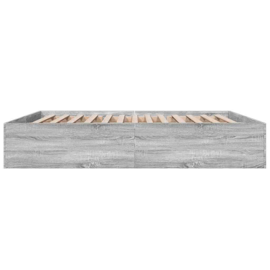 Okvir za krevet boja hrasta 200x200 cm od konstruiranog drva