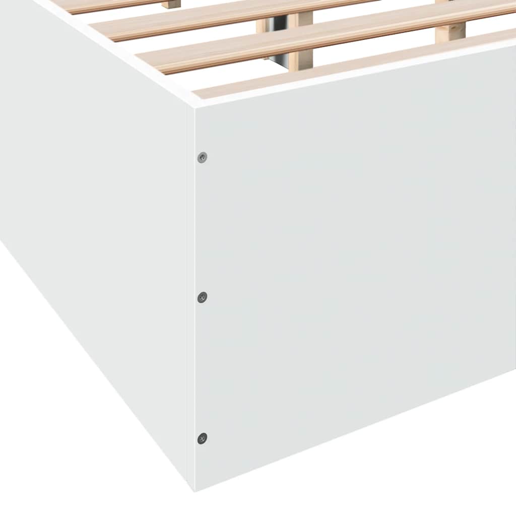Okvir za krevet bijeli 150x200 cm konstruirano drvo