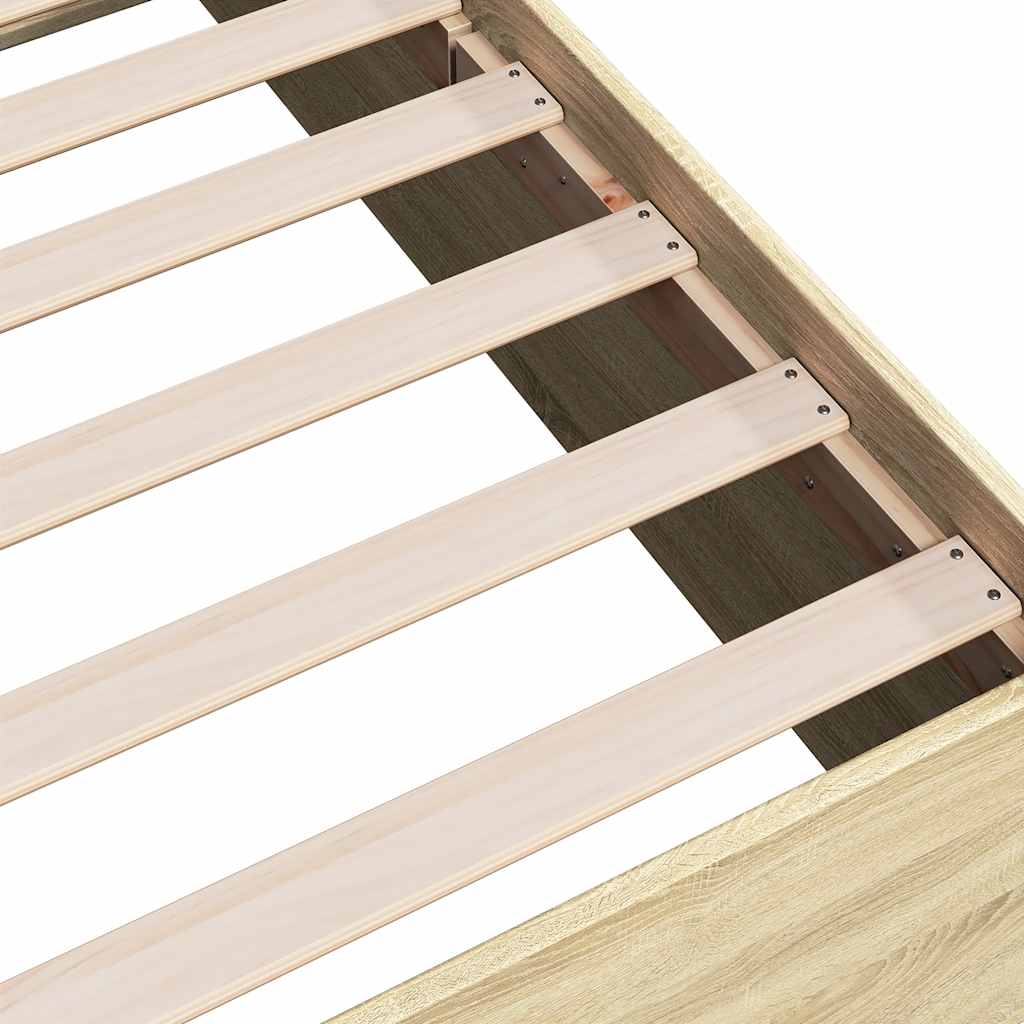 Okvir za krevet boja hrasta 150x200 cm konstruirano drvo