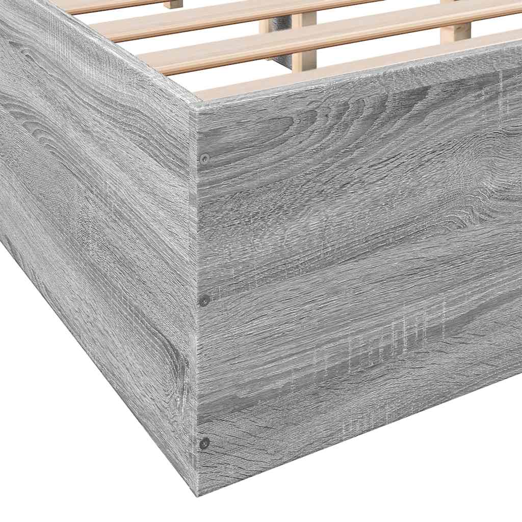 Okvir za krevet boja hrasta 150x200 cm od konstruiranog drva