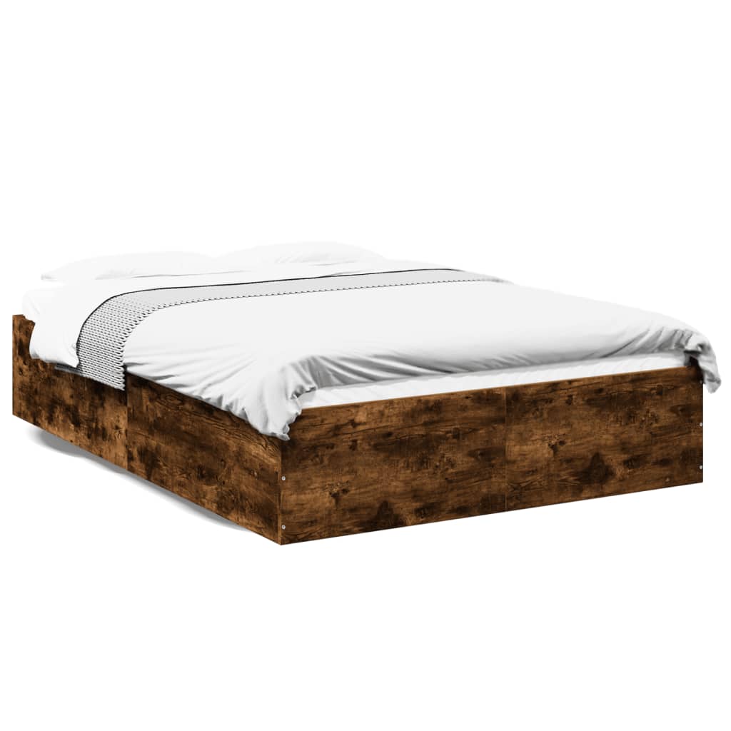 Okvir za krevet boja hrasta 135x190 cm konstruirano drvo