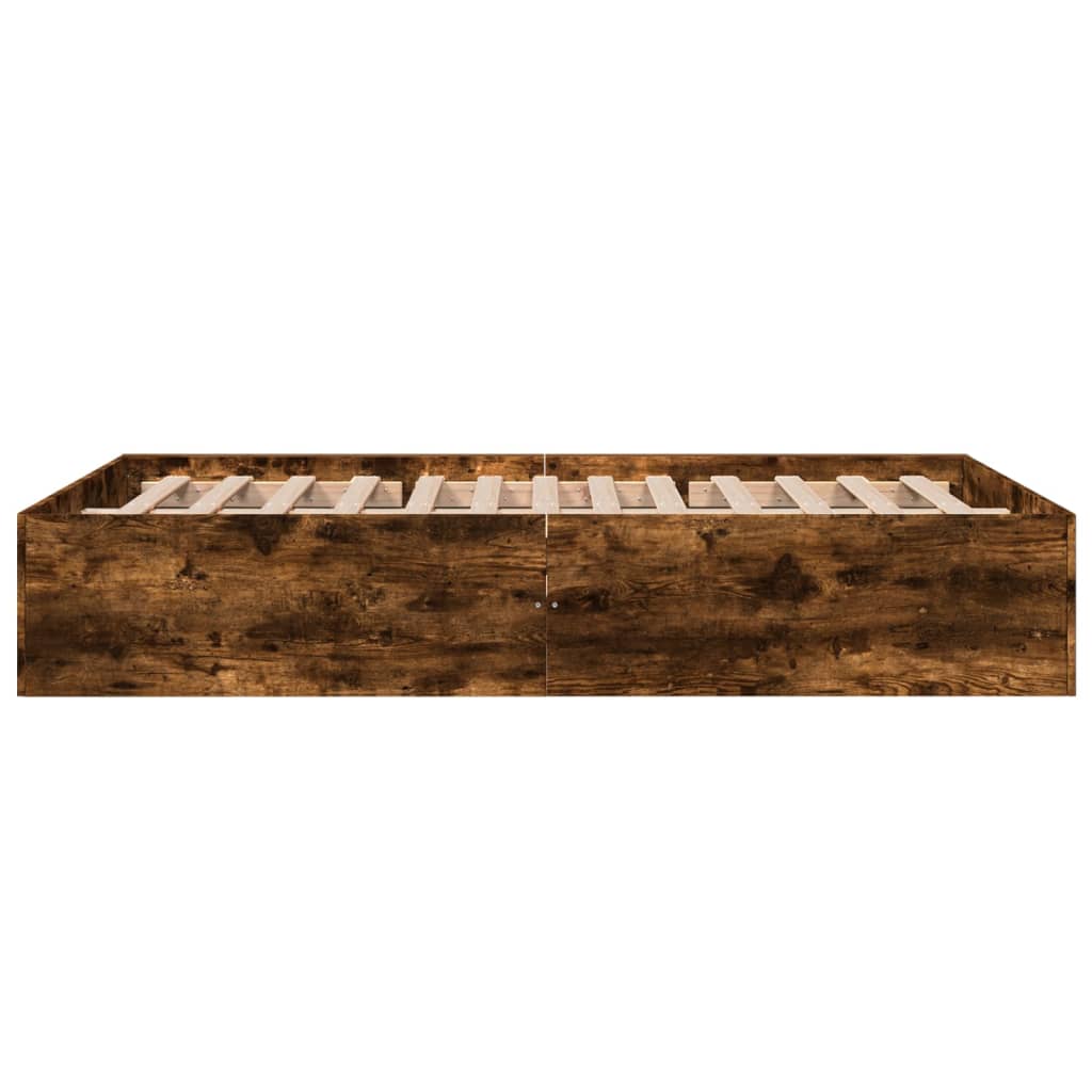 Okvir za krevet boja hrasta 135x190 cm konstruirano drvo