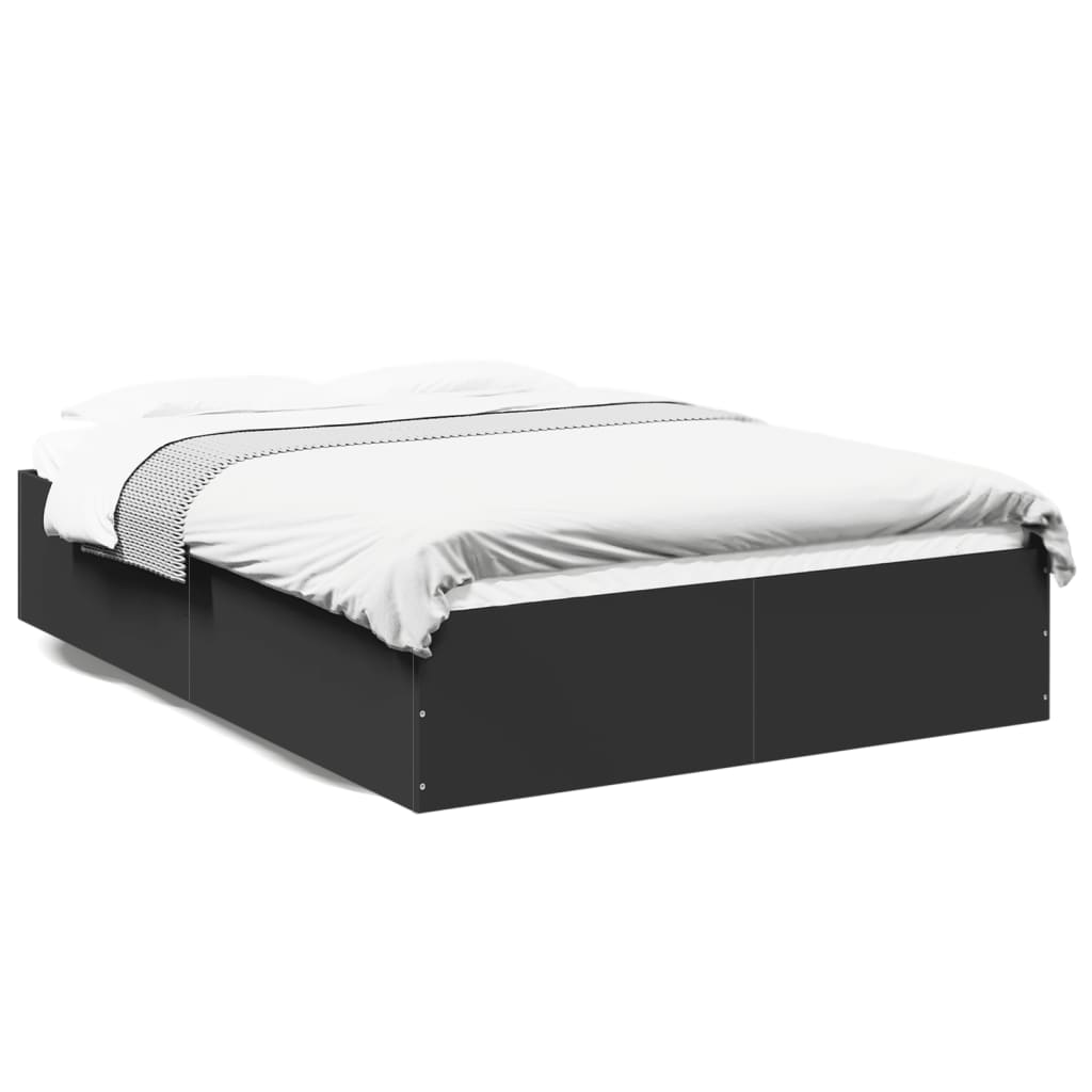 Okvir za krevet crni 120x190 cm konstruirano drvo