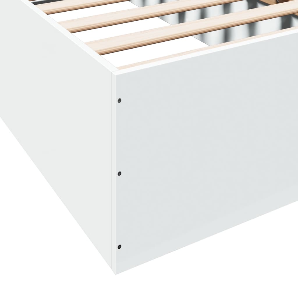 Okvir za krevet bijeli 100 x 200 cm konstruirano drvo