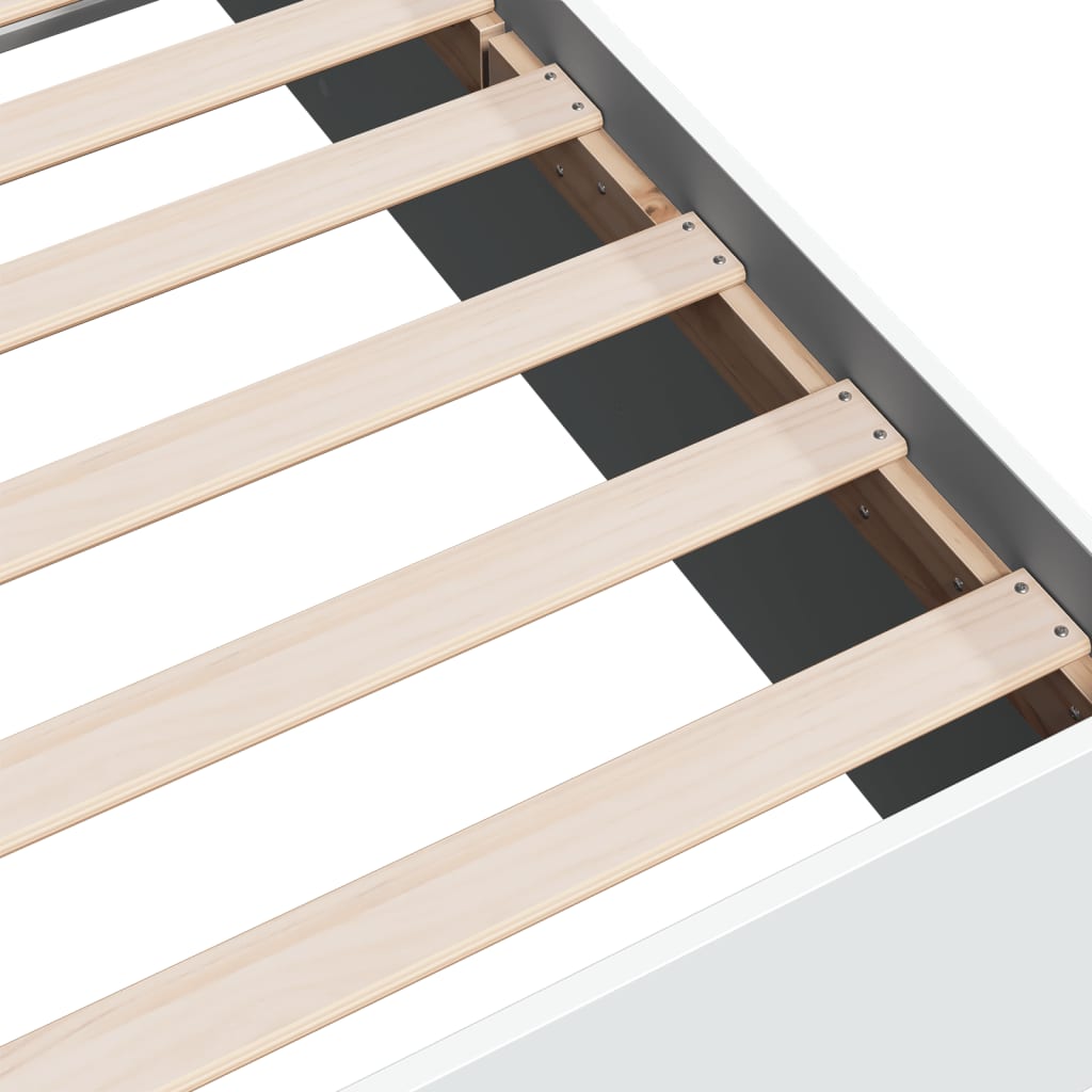 Okvir za krevet bijeli 100 x 200 cm konstruirano drvo