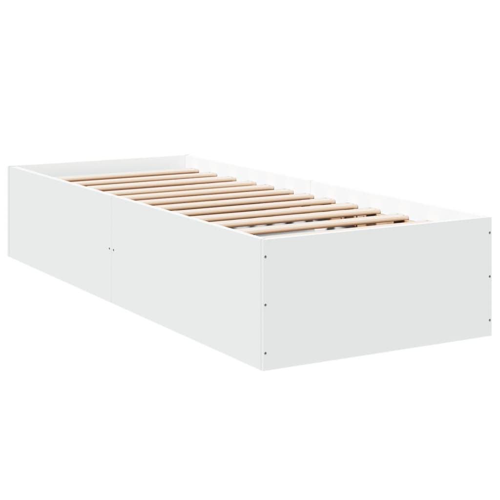 Okvir za krevet bijeli 90x200 cm konstruirano drvo