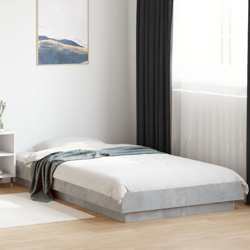 Okvir kreveta s LED svjetlima 90 x 190 cm od konstruiranog drva