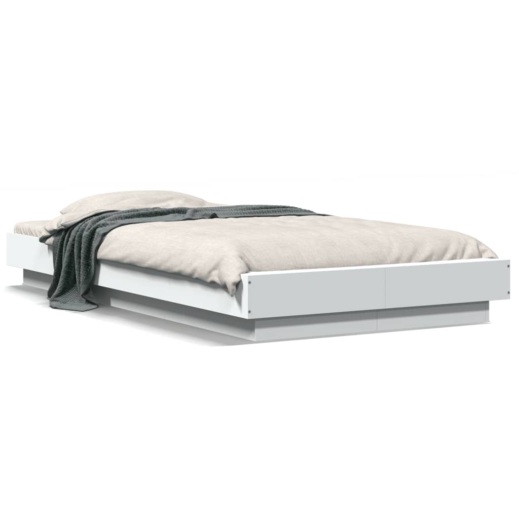 Okvir za krevet s LED svjetlima 90x190 cm konstruirano drvo