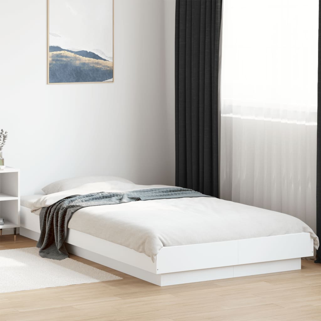 Okvir za krevet s LED svjetlima 90x190 cm konstruirano drvo