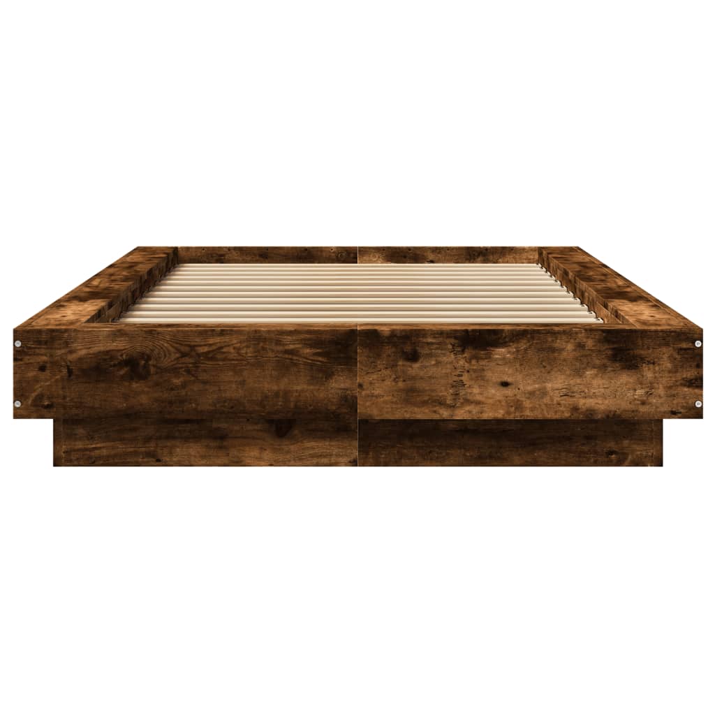 Okvir za krevet s LED svjetlima 75x190 cm od konstruiranog drva