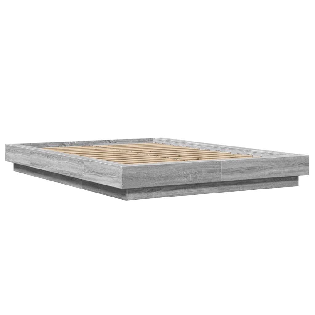 Okvir za krevet boja hrasta 120 x 200 cm od konstruiranog drva