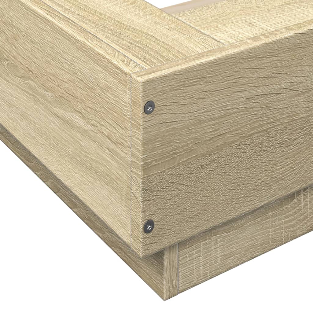 Okvir za krevet boja hrasta 90x200 cm konstruirano drvo