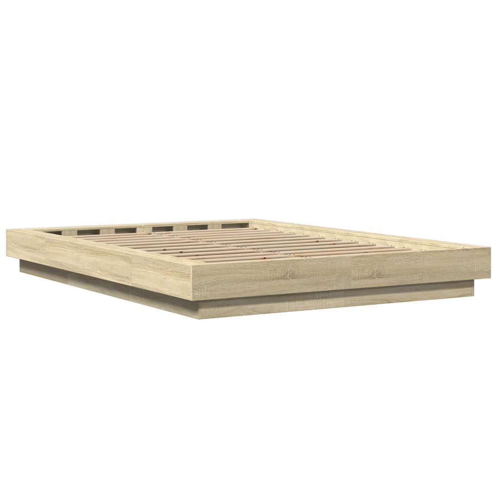 Okvir za krevet boja hrasta 135x190 cm od konstruiranog drva