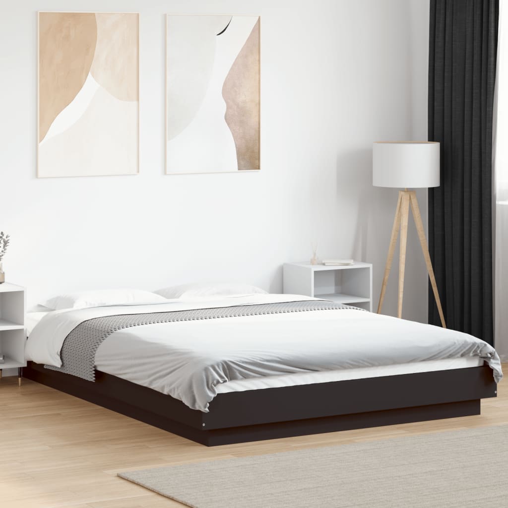 Okvir za krevet crni 120x190 cm konstruirano drvo