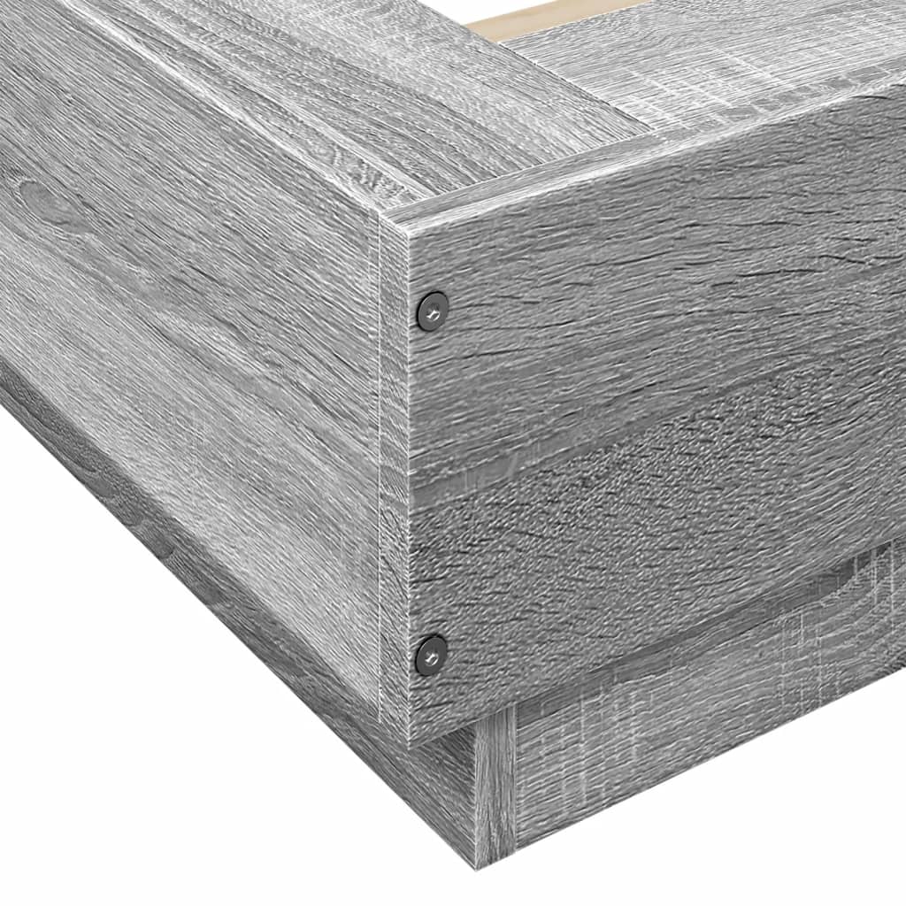 Okvir za krevet boja hrasta 75 x 190 cm od konstruiranog drva