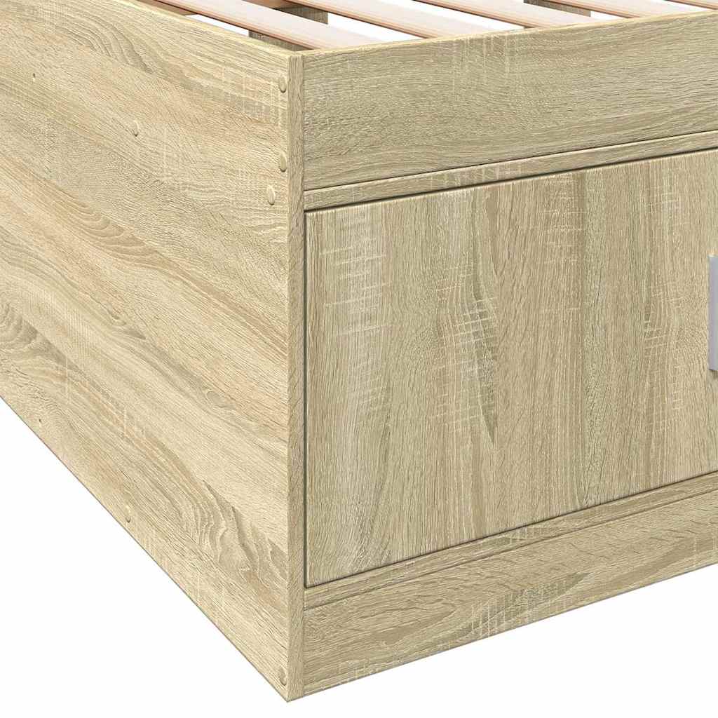 Dnevni krevet s ladicama bez madraca boja hrasta 90x190 cm