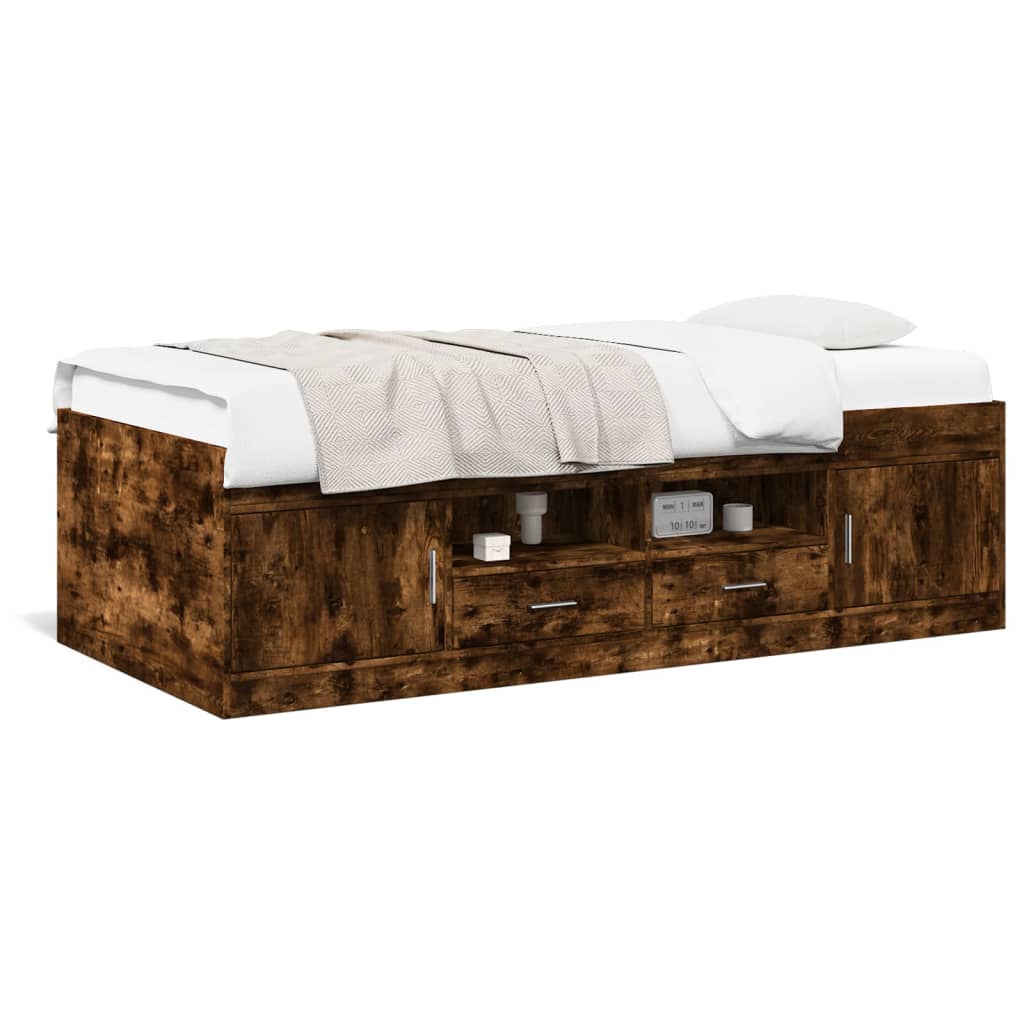 Dnevni krevet s ladicama bez madraca boja hrasta 75x190 cm
