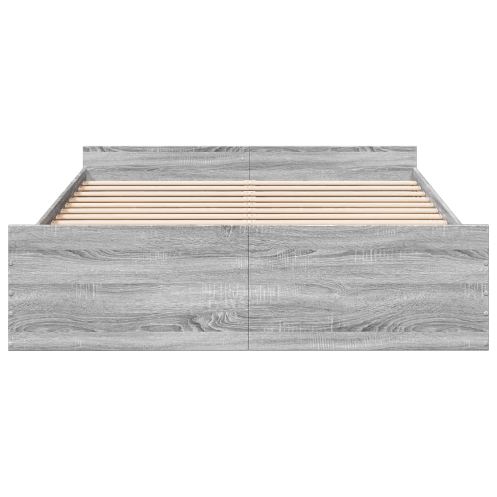 Okvir za krevet s ladicama boja hrasta 150x200 cm drveni
