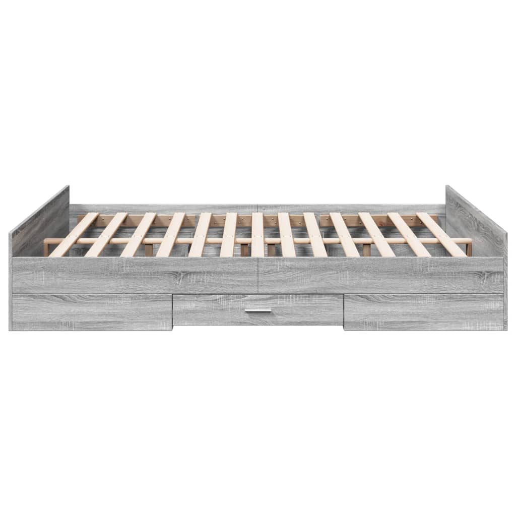 Okvir za krevet s ladicama boja hrasta 150x200 cm drveni