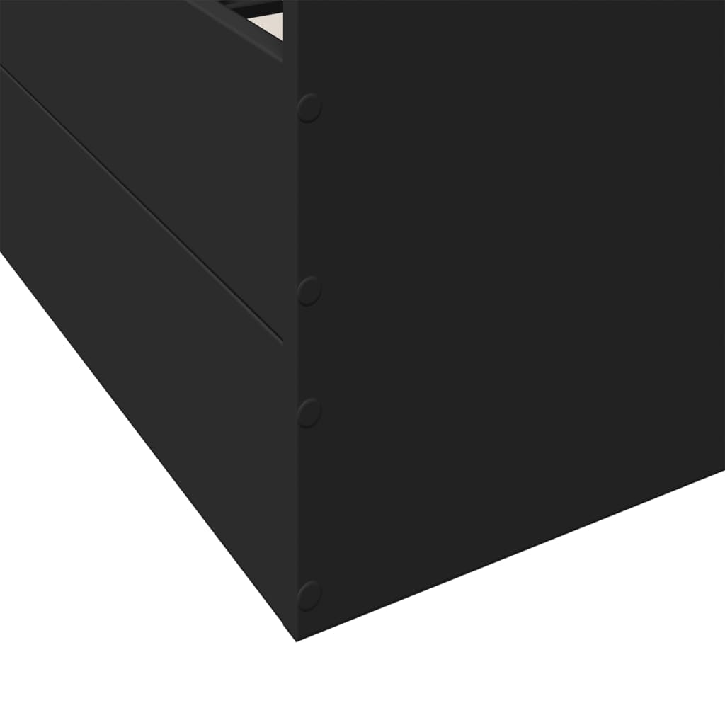 Okvir kreveta s ladicama crni 75 x 190 cm konstruirano drvo