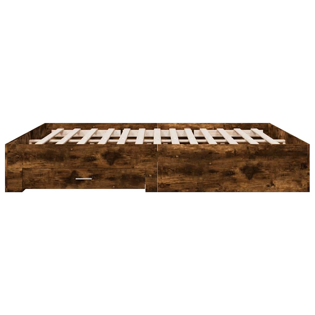 Okvir kreveta s ladicama boja hrasta 180x200 cm