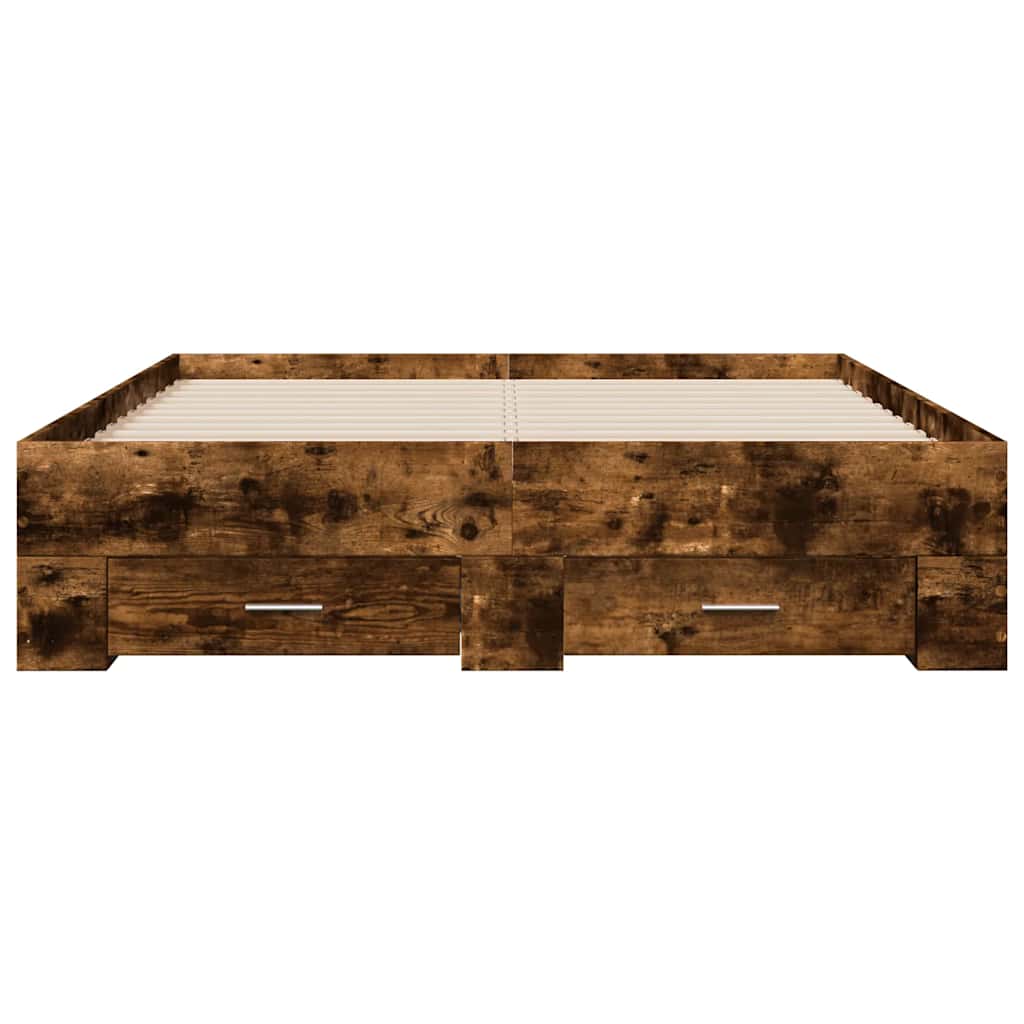 Okvir kreveta s ladicama boja hrasta 120x200 cm